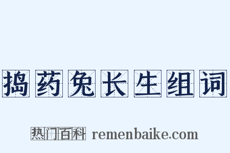 捣药兔长生组词是什么意思的图片